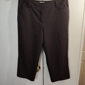 Woman's Dressbarn Dark Brown Capris